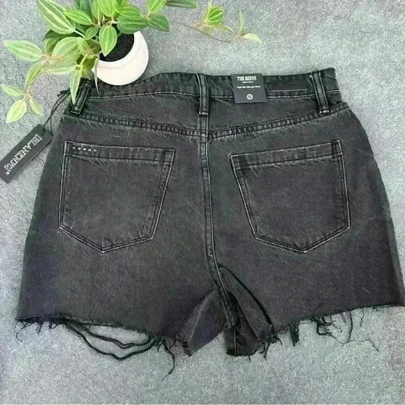NWT Blanknyc The Reeve Distressed High Rise Ribcage Short Black Women's Size 27 - Picture 4 of 12